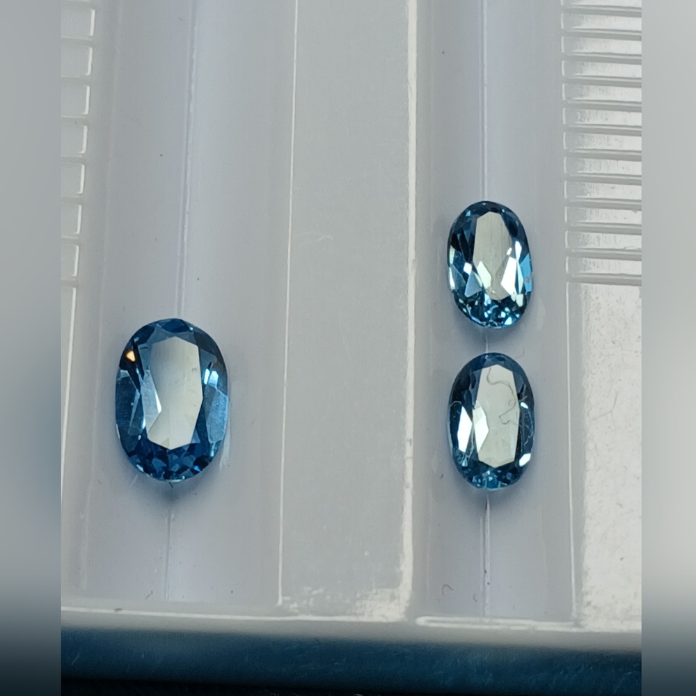 Elegant London Blue Topaz Gemstone Set of 3